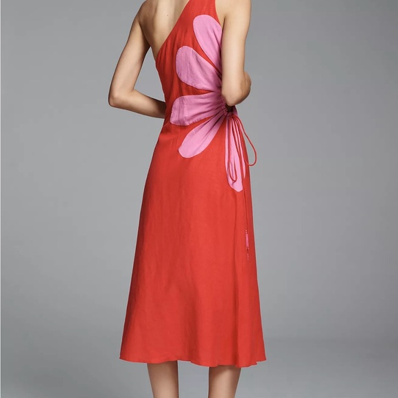 Farm Rio One-Shoulder Cutout Flower Dress - Picture 2 of 8
